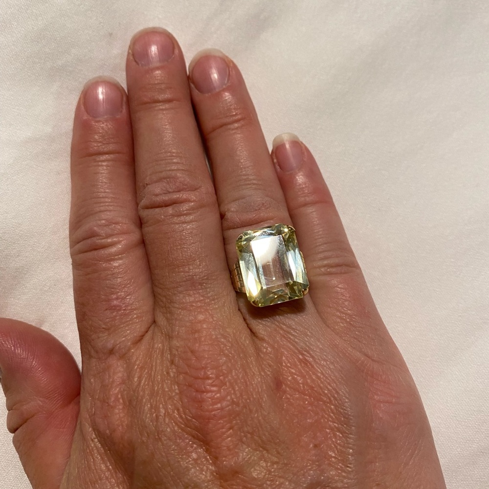 Vintage 14 k Gold Cocktail Ring - Picture 16 of 16